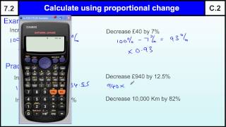 72 Calculate using Proportional Change  Basic Maths Core Skills GCSE Grade C Level 7 help [upl. by Ho]