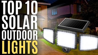 Top 10 Best LED Solar Outdoor Lights of 2021  Motion Sensor Lights for Garden Security Home [upl. by Nochur]