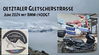 Oetztaler Gletscherstrasse Rettenbachgletscher Tiefenbachgletscher mit BMW c400GT im Juni 2024 [upl. by Asimaj]