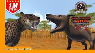 Smilodon VS Andrewsarchus  Dinosaurs Battle Special dinosaursbattles dinosaur dinosaurs [upl. by Haven]