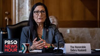 Sec Haaland on healing from the indoctrination dehumanization at Indian boarding schools [upl. by Yanarp307]