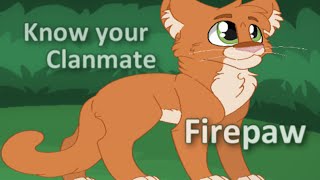 Firepaw Know Your Clanmate  1 WARRIOR CATS PARODY [upl. by Amitie587]