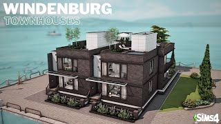 Modern Townhouses in Windenburg  NoCC  Stop Motion Build  The Sims 4 For Rent [upl. by Jane]