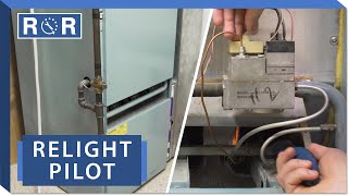 Furnace  How to Relight a Pilot Light  Repair and Replace [upl. by Nohsad915]