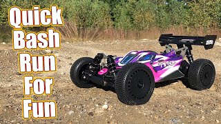 Impressive EBuggy Arrma TLR Tuned Typhon RC Car Quick Bash Run  RC Driver [upl. by Llemart592]