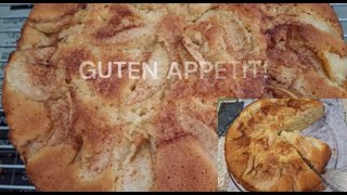 Easy APFELKUCHEN German Apple Cake recipe baking [upl. by Ikkin]