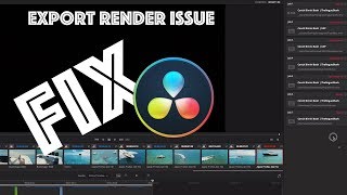 How to fix quotRender Job Failedquot Error  DaVinci Resolve 16 [upl. by Naihs]