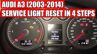 TUTORIAL Audi A3 8P 8V 20032014 Service Light Reset in 4 easy steps [upl. by Aniara808]