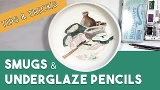 Decorating Ceramics SMUGs amp UNDERGLAZE PENCILS [upl. by Nanci270]