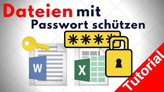 Excel  Word Datei mit Passwort schützen  Tutorial 2020 [upl. by Aivan]