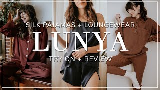 Lunya Washable Silk Pajamas  Loungewear Review [upl. by Emilio]