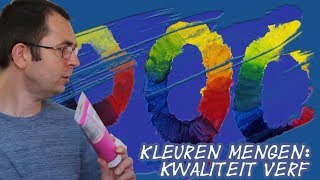 Kwaliteit van de verf belangrijk voor het mengen van kleuren met acrylverf [upl. by Nennarb]