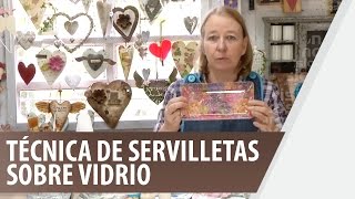 Técnica de servilleta sobre vidrio  De Todo En Casa [upl. by Franzoni588]