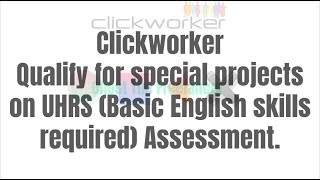 Clickworker How to create a Clickworker account UHRS account and pass the UHRS exam [upl. by Onej]