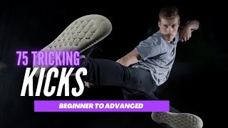 75 Tricking KICKS Beginner to Advanced  Taekwondo  Martial arts action kicks [upl. by Bohlen]