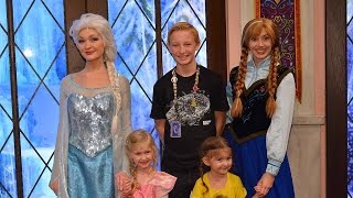 Sabrina meeting Elsa amp Anna at Disneyland Frozen 2 [upl. by Uzzial]