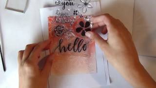 Card Making with stamps [upl. by Lyndsay]