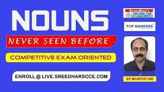 Sreedhars CCE English Classes  Nouns  Best Online CoachingClasses for IBPS SBI RRB POClerk [upl. by Ecenaj999]