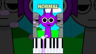 Durple Theme Incredibox Sprunki  Normal Vs Horror on piano [upl. by Kern]