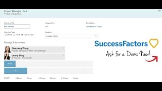 Interview Scheduling in SuccessFactors Recruiting Management [upl. by Tiebout]