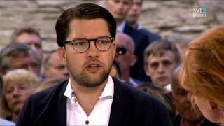 Jimmie Åkesson Opinon Live SVT Almedalen 20160707 [upl. by Agiaf]