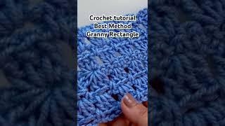 Crochet rectangle Best method ever Tutorial CrochetByNora [upl. by Sukin]