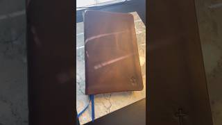 Here’s an update on this beautiful rebind by Dee’s leather and wood bible godsword [upl. by Nylhtak]