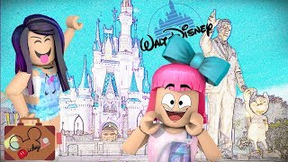 VIAJAMOS PARA A DISNEY Roblox ultimate Theme Park [upl. by Imik315]