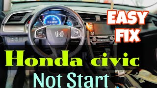 Honda civic 20152021 No Start Easy fix [upl. by Llednor788]