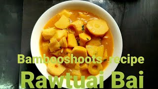 Rawtuai bai siam dan  Bamboo shoot recipe  Mizo [upl. by Valonia]