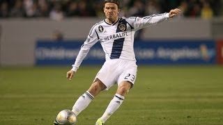 GOAL Beckhams wonder strike seals victory LA Galaxy April 2012 [upl. by Gorton584]