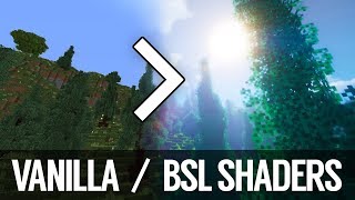 Vanilla VS BSL Shaders v70  Minecraft Shaders  Minecraft 1122 [upl. by Raynah]