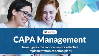 CAPA Management Software  Corrective Action Preventive Action System  Qualityze Inc [upl. by Eecyak80]