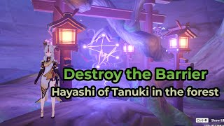 Destroy the Barrier  Hayashi of Tanuki in the forest  Genshin Impact [upl. by Pinette]