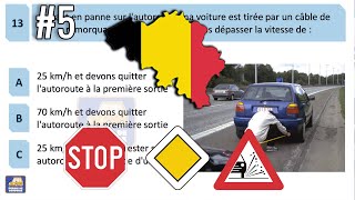 examen théorique permis de conduire Belgique 2023 ✅ 50 Questions examen code de la route test BE 5 [upl. by Tebazile993]