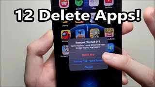 iPhone 12 How to DELETE Apps Easy [upl. by Sanez891]