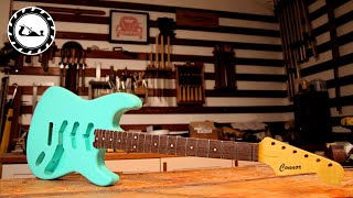 Stratocaster build Episode 21 Spraying the neck [upl. by Choong]