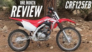 REVIEW  2021 Honda CRF125FB  ONE MONTH IN Vid 9 [upl. by Apfelstadt323]