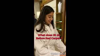 What does Janhvi Kapoor do before red carpet  Behind the scenes [upl. by Trubow]