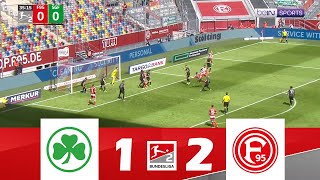 Greuther Fürth gegen Fortuna Düsseldorf 12  2 Bundesliga 2425  Spielen Höhepunkte [upl. by Newhall]