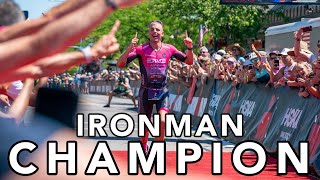 IRONMAN CHAMPION  NEW COURSE RECORD [upl. by Fries677]