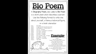 Bio Poem By Ms Johnson [upl. by Janean]