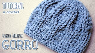 Tutorial GORRO a CROCHET en punto relieve PASO A PASO [upl. by Lichtenfeld]