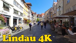 Lindau Germany Walking tour 4K [upl. by Ahsert399]