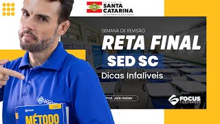 RETA FINAL SED SC  DICAS INFALÍVEIS AULA 4  CARGOS GERAIS [upl. by Azrim794]