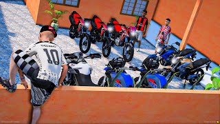 PULEI NA CASA DO JOÃO DO GRAU COM MEUS AMIGOS PEGUEI TODAS AS MOTOS no GTA 5 O FILME [upl. by Yanehs]