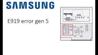 E919 error Samsung air source heat pumps gen 5 2017 2020 onwards [upl. by Hank27]