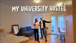 University Hostel in Germany🇩🇪  Student Accommodation Dorm  Home tour 🏡 [upl. by Ahsaeyt14]