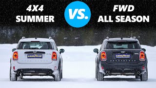 4WD vs All Weather  All Season Tires  Is AWD better than the correct tyres [upl. by Emawk]