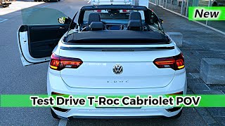 New Volkswagen TRoc Cabriolet R Line 2020 Test Drive POV Review [upl. by Airdnahc]